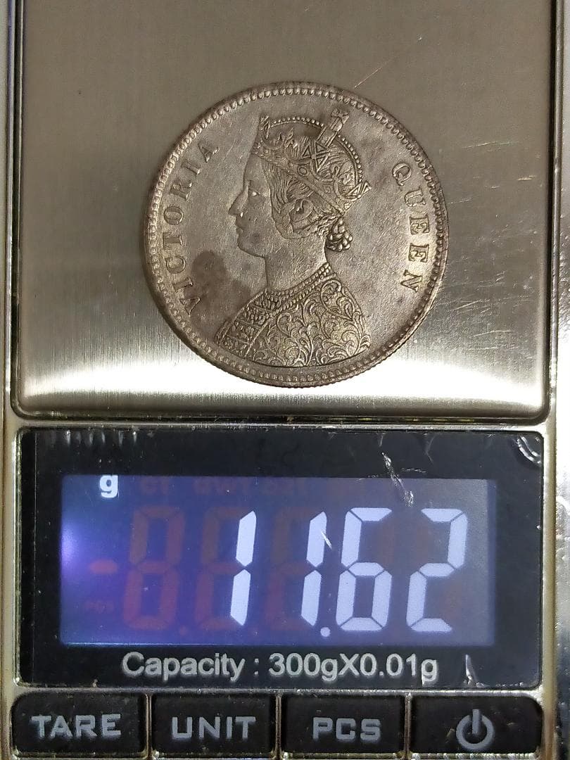 インド　1862年　１ルピー　＠103