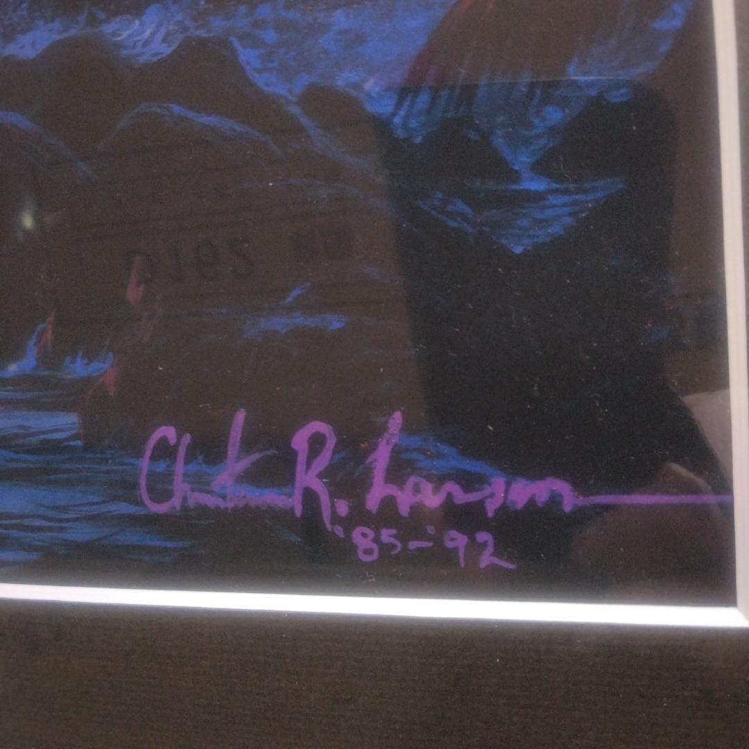 クリスチャン・リース・ラッセン　ロマンスオブザシー　中古　大判額装アートポスター