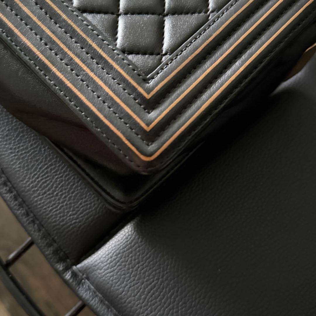 CHANEL ボーイシャネル トップハンドル チェーンショルダーバッグ ブラック