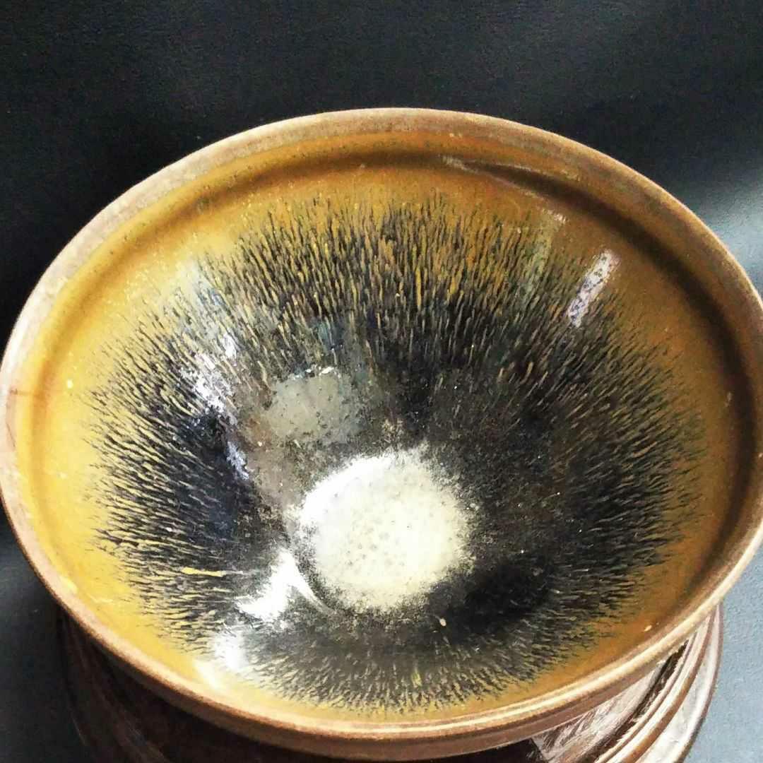 ※中国古美術/建窯窯変天目茶碗【保存箱付】