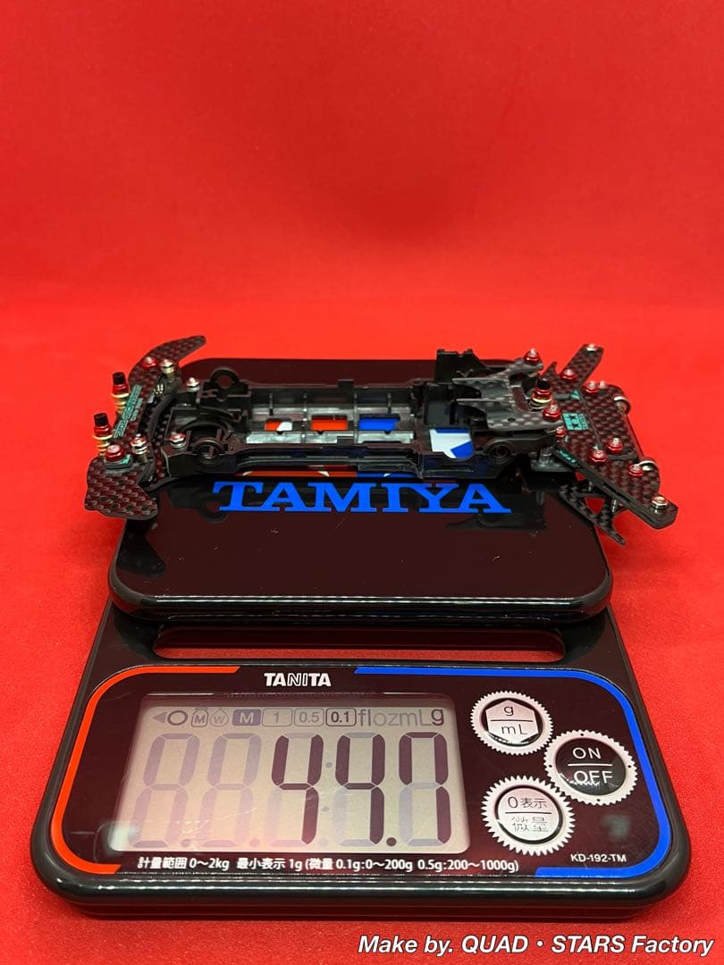 【ミニ四駆・S2用】2軸ATピボット＋1軸アンカー＋リヤスキッド＋モーター押さえ