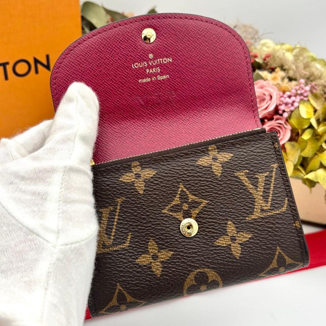キティ様　ルイヴィトン モノグラム ケース 財布 ポルトモネ ロザリ
