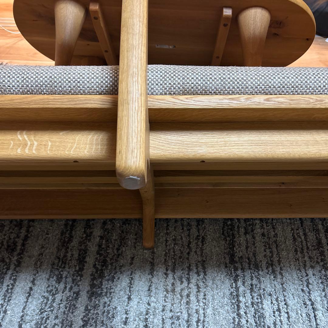 「Nao 」飛騨産業ソファ豆型ローテーブルセット&ダイニングテーブルセット