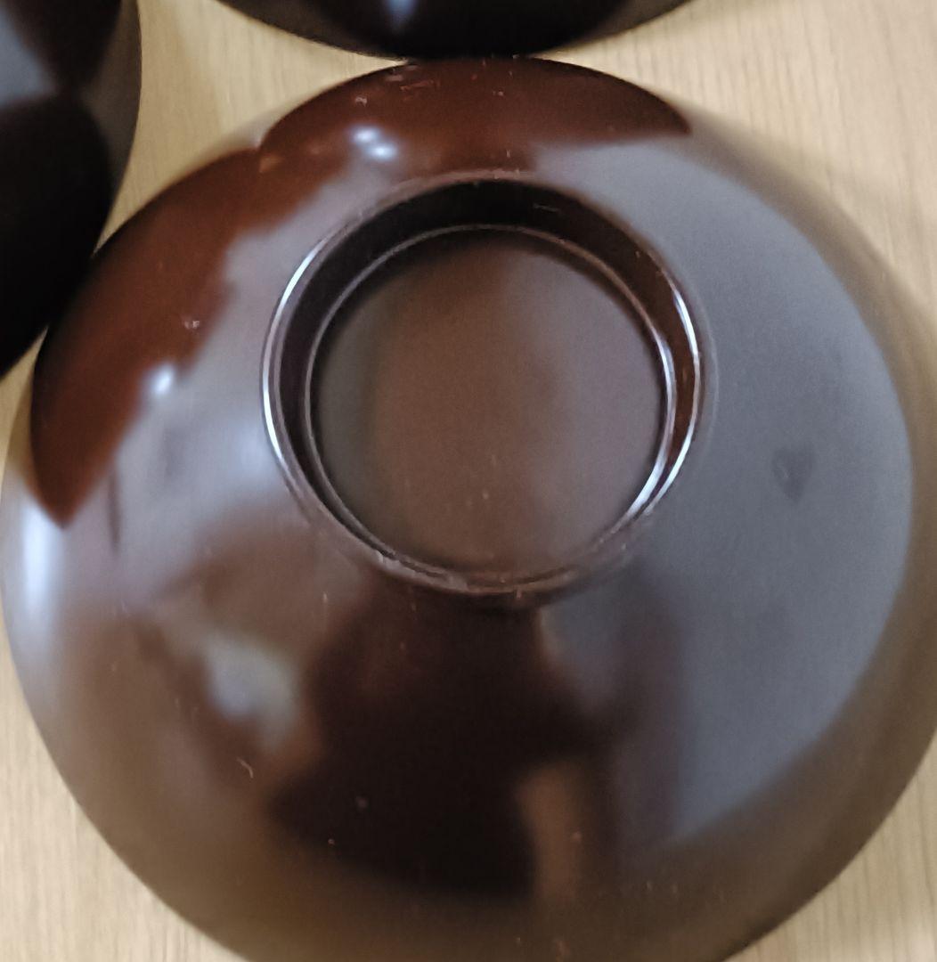 金彩銀杏に胡桃漆椀 5客揃い 汁椀