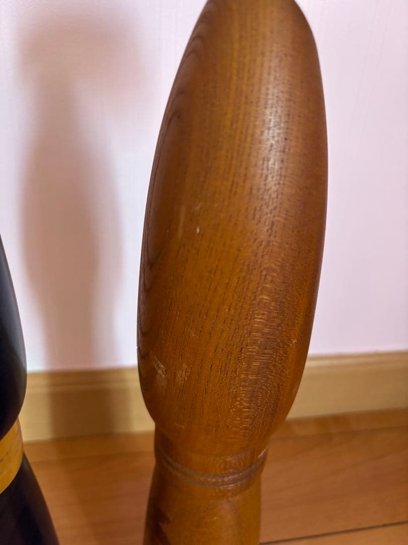 こけし 佐藤翠崕 在銘・印章 創作こけし (全長約 45cm) 古道具 欅