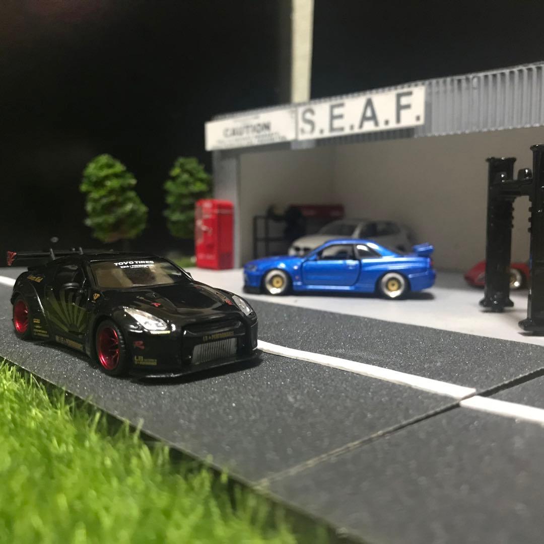 リバティーウォーク 1/64 LB ブラック レッドホイール カスタム