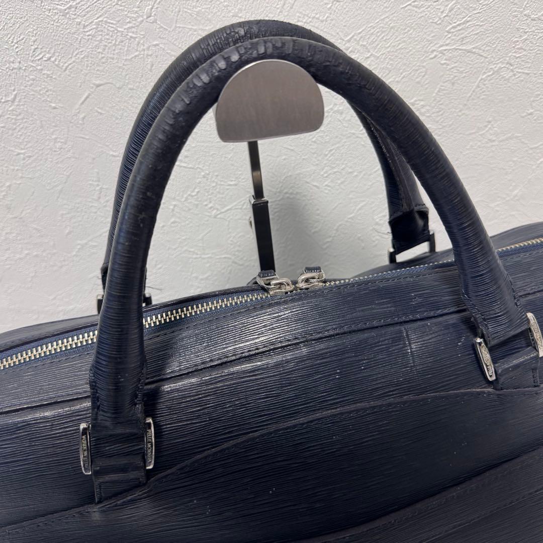 ペッレモルビダ キャピターノ 2wayビジネスバック ネイビー レザー A4PC