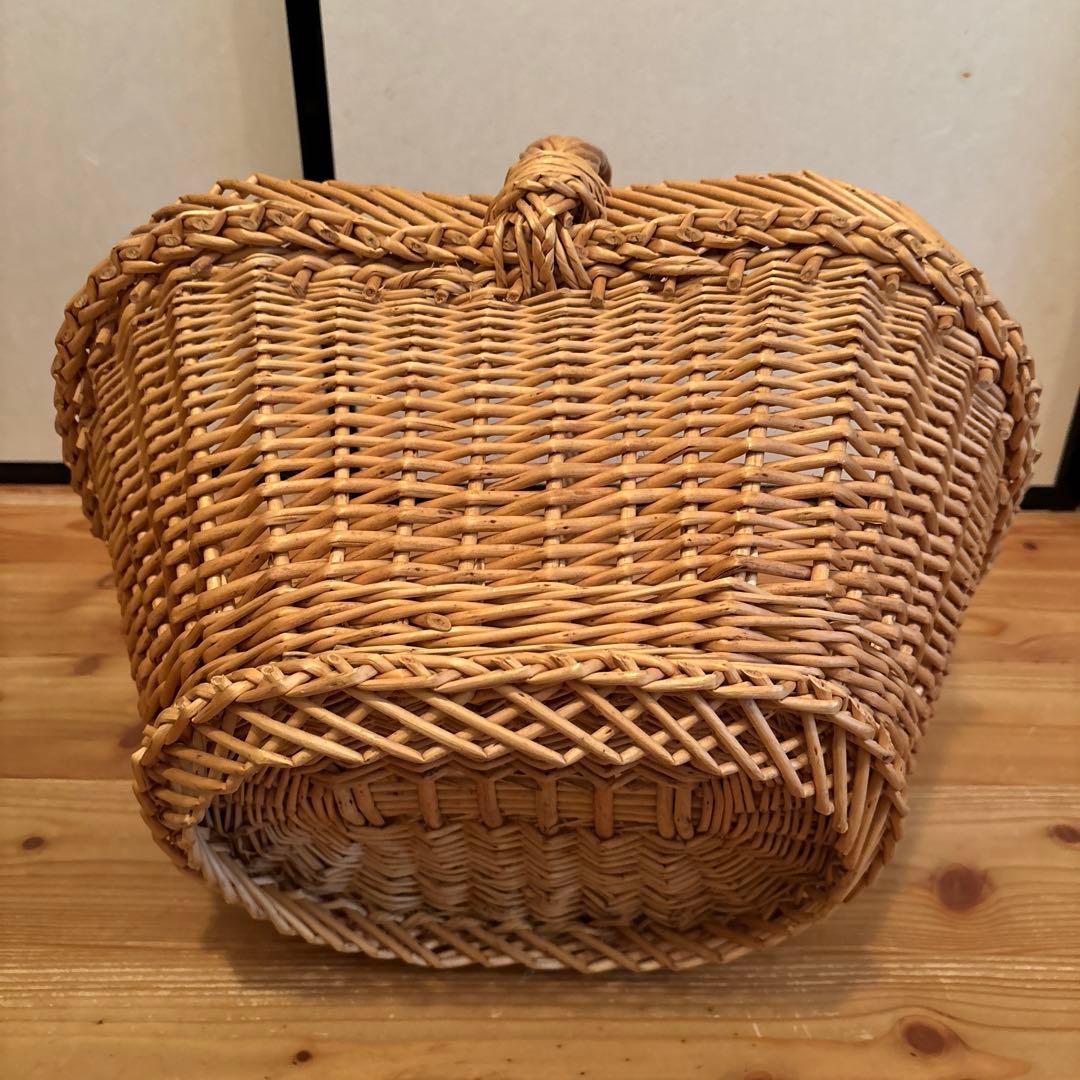 キャトル・セゾンフランス柳バスケットパニエ 1本手付クロスS