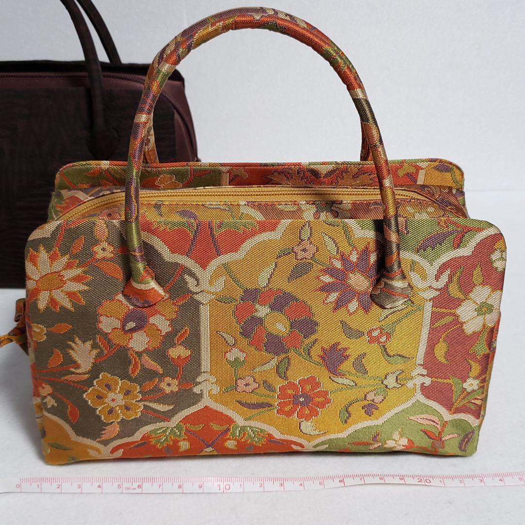 (8942)利休バッグ 2点 まとめ売り 和装用 あおりバッグ 着物 小物