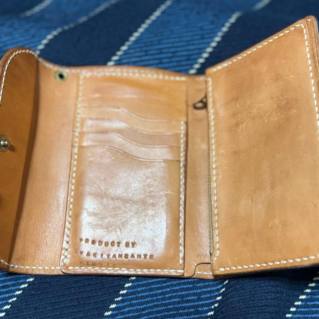 【WAKIYANCANTE×堀江純】レザーミドルウォレット ブラックコードバン