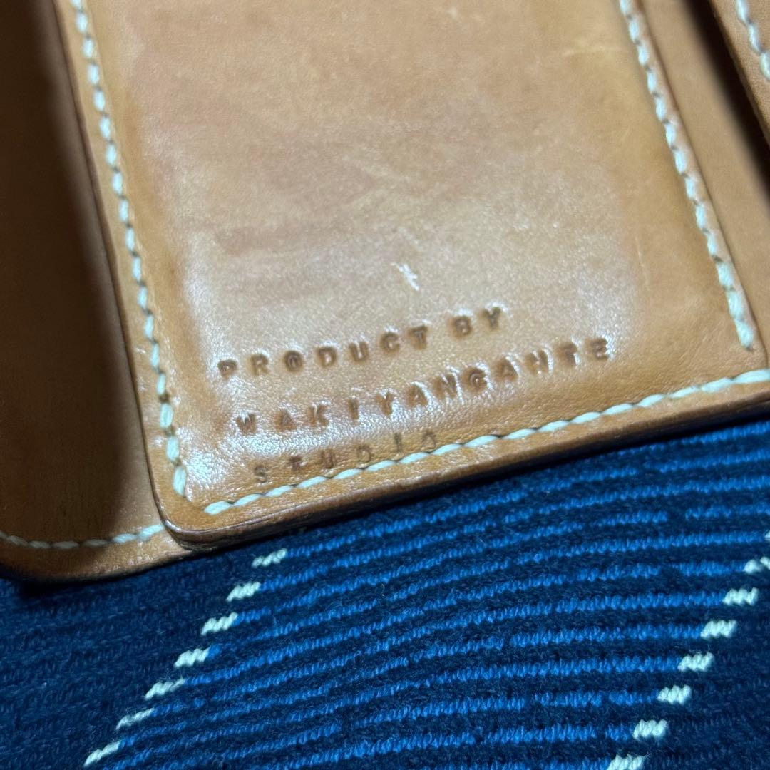 【WAKIYANCANTE×堀江純】レザーミドルウォレット ブラックコードバン