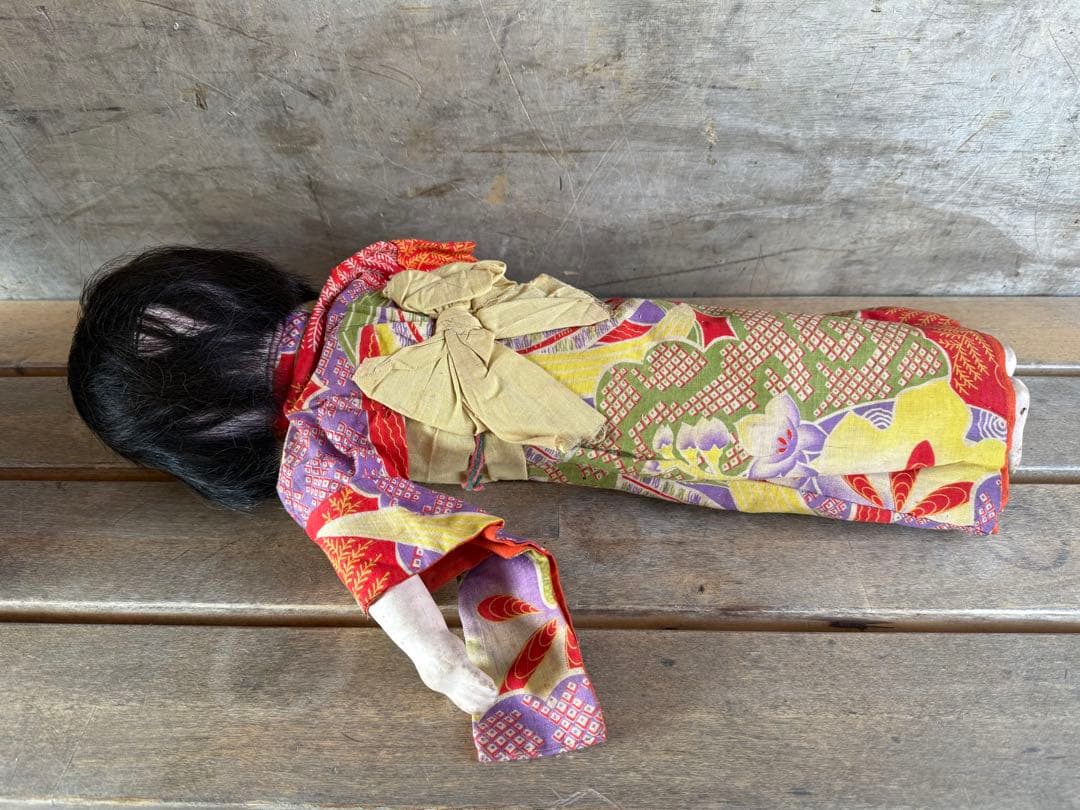 O-2054】日本人形 市松人形 女の子 昭和レトロ 呪物