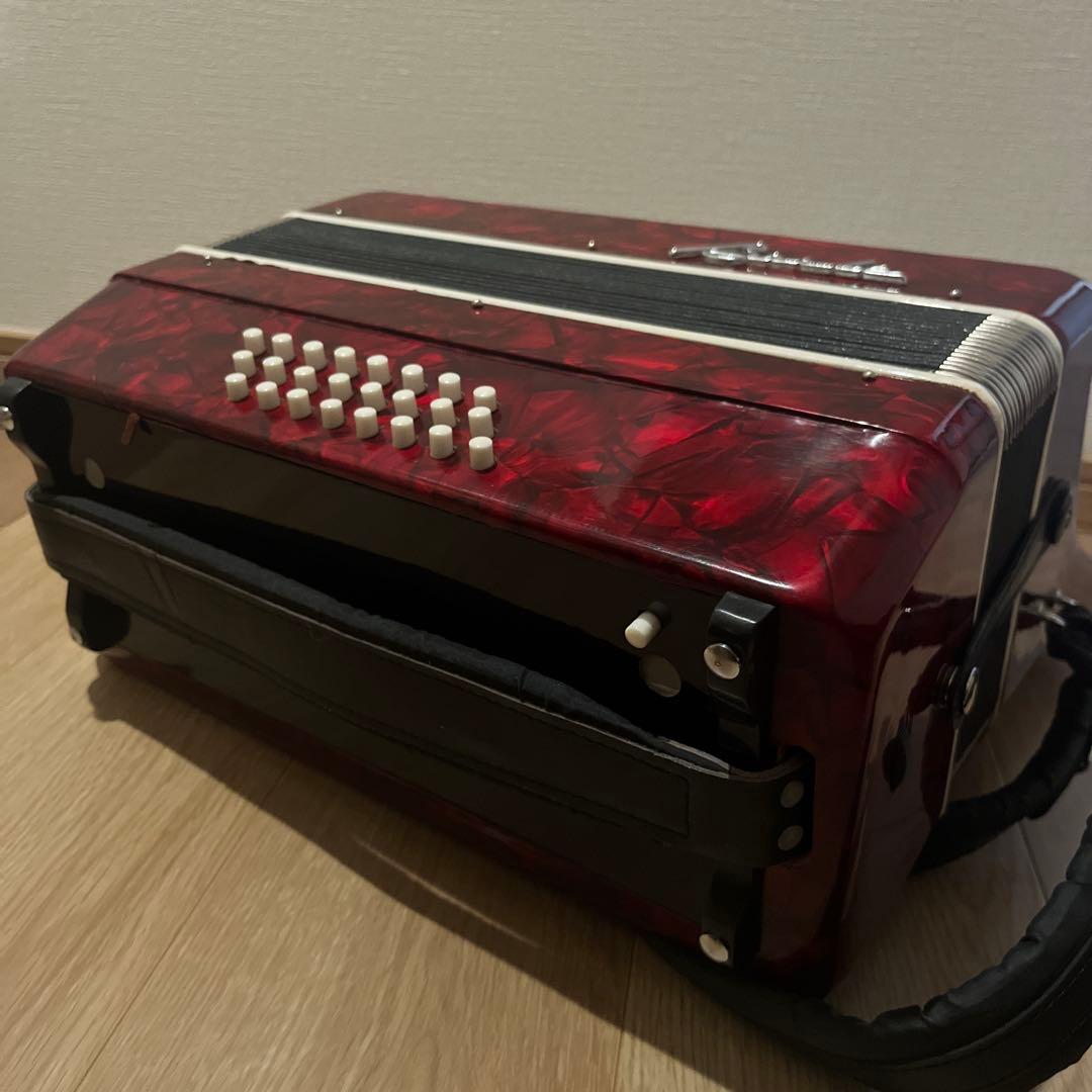 BAI-LE バイリ 30鍵 24ベース アコーディオン 赤