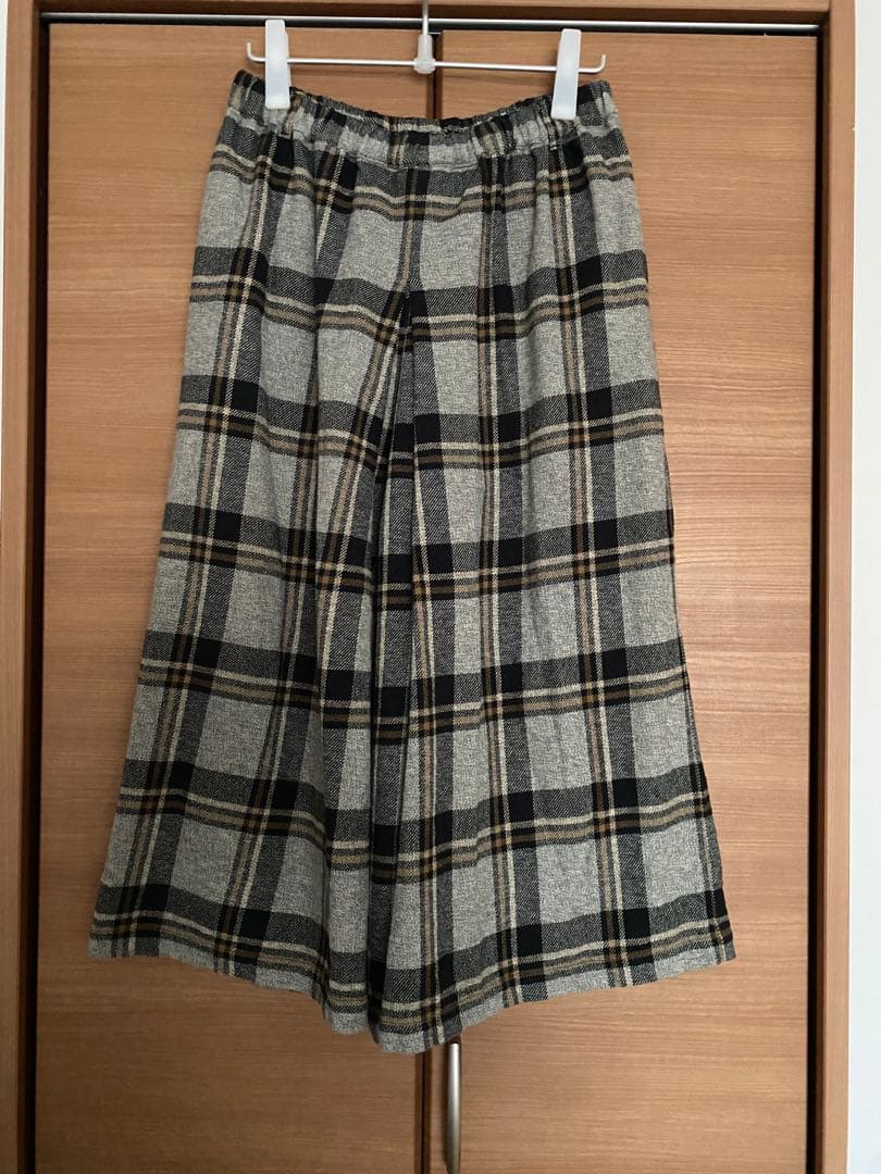 ふ*こ様 ネストローブ コットンヘビーツイルチェックキュロットパンツ