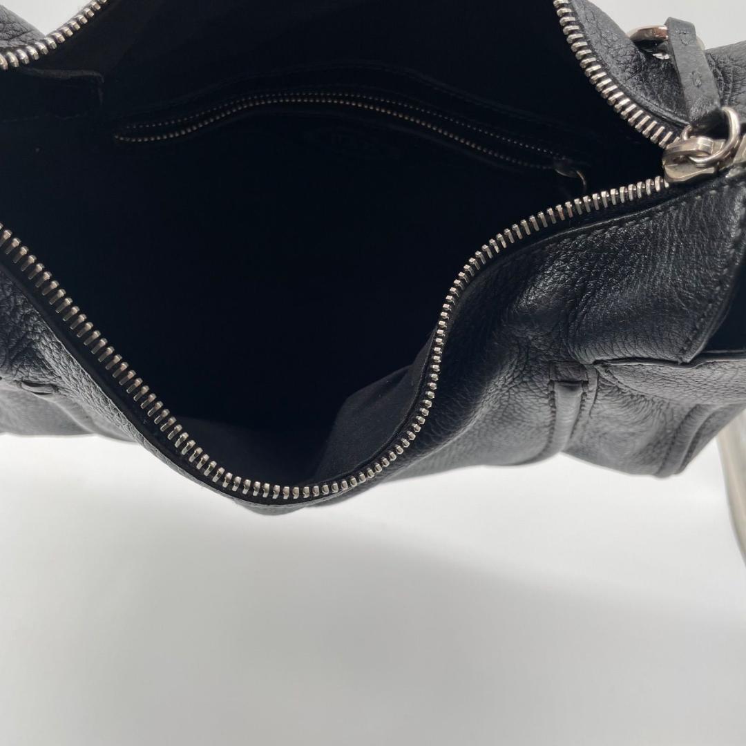 12496✨トッズ ミキー ワンショルダーバッグ 金具 レザー ハンドバッグ