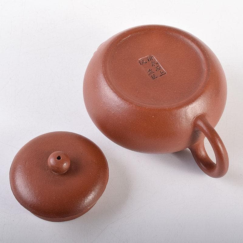 中国　孟臣製　清泉石上流　紫砂　朱泥　急須　茶壷　C　R7871