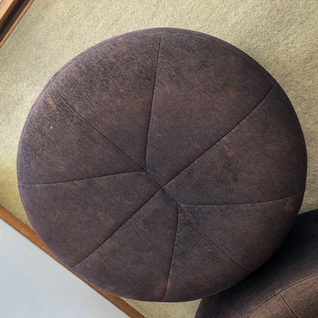 Ligne Roset Pumpkin ダークブラウン 円形オットマン