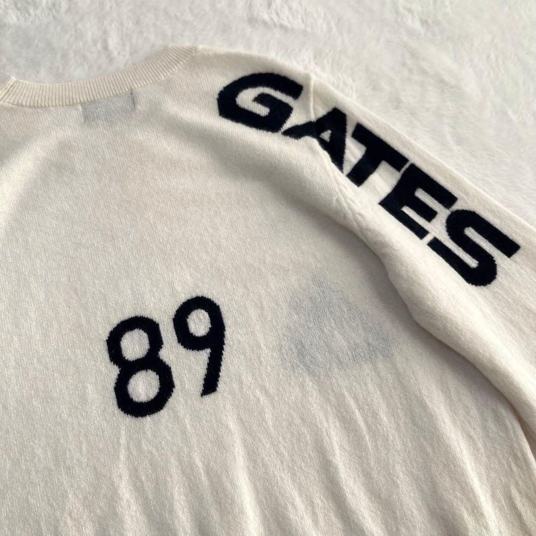 パーリーゲイツ カシミヤ100% ニットセーター ゴルフ アイボリー ロゴ 1