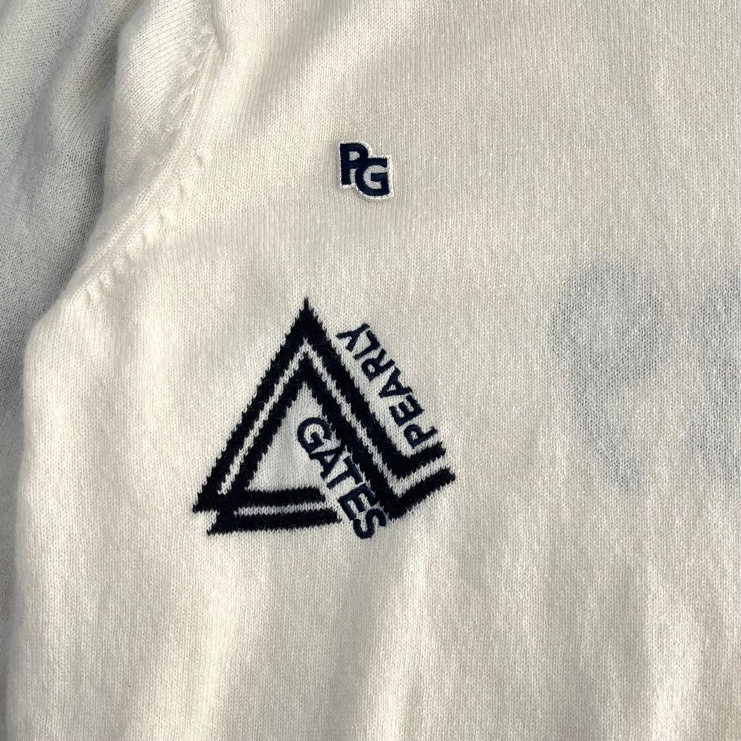 パーリーゲイツ カシミヤ100% ニットセーター ゴルフ アイボリー ロゴ 1