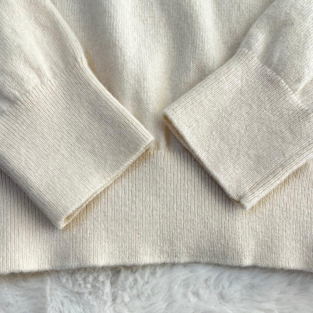 パーリーゲイツ カシミヤ100% ニットセーター ゴルフ アイボリー ロゴ 1