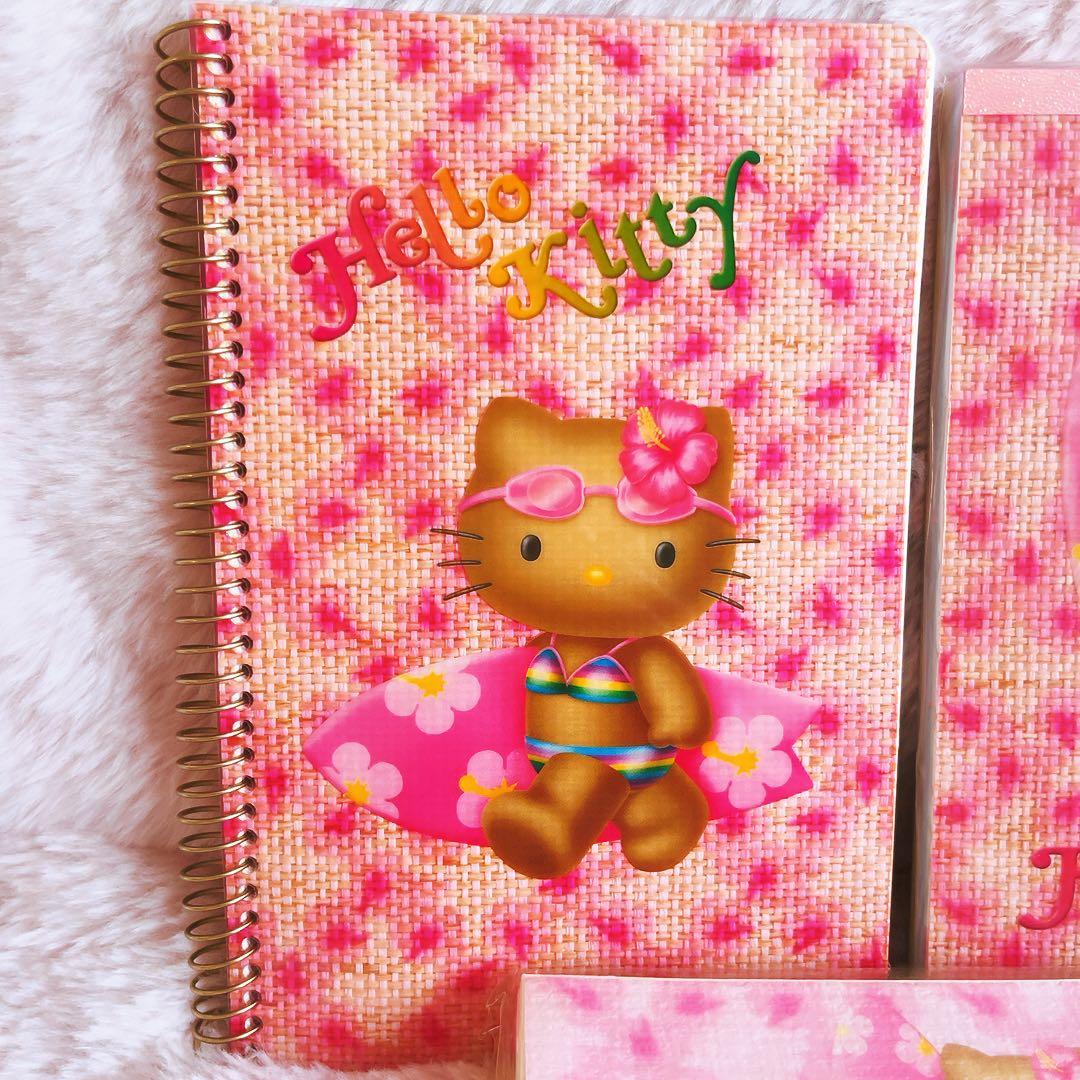 希少レア　ハローキティ　日焼け　ボード　ハイビスカス　レターセット　メモ帳