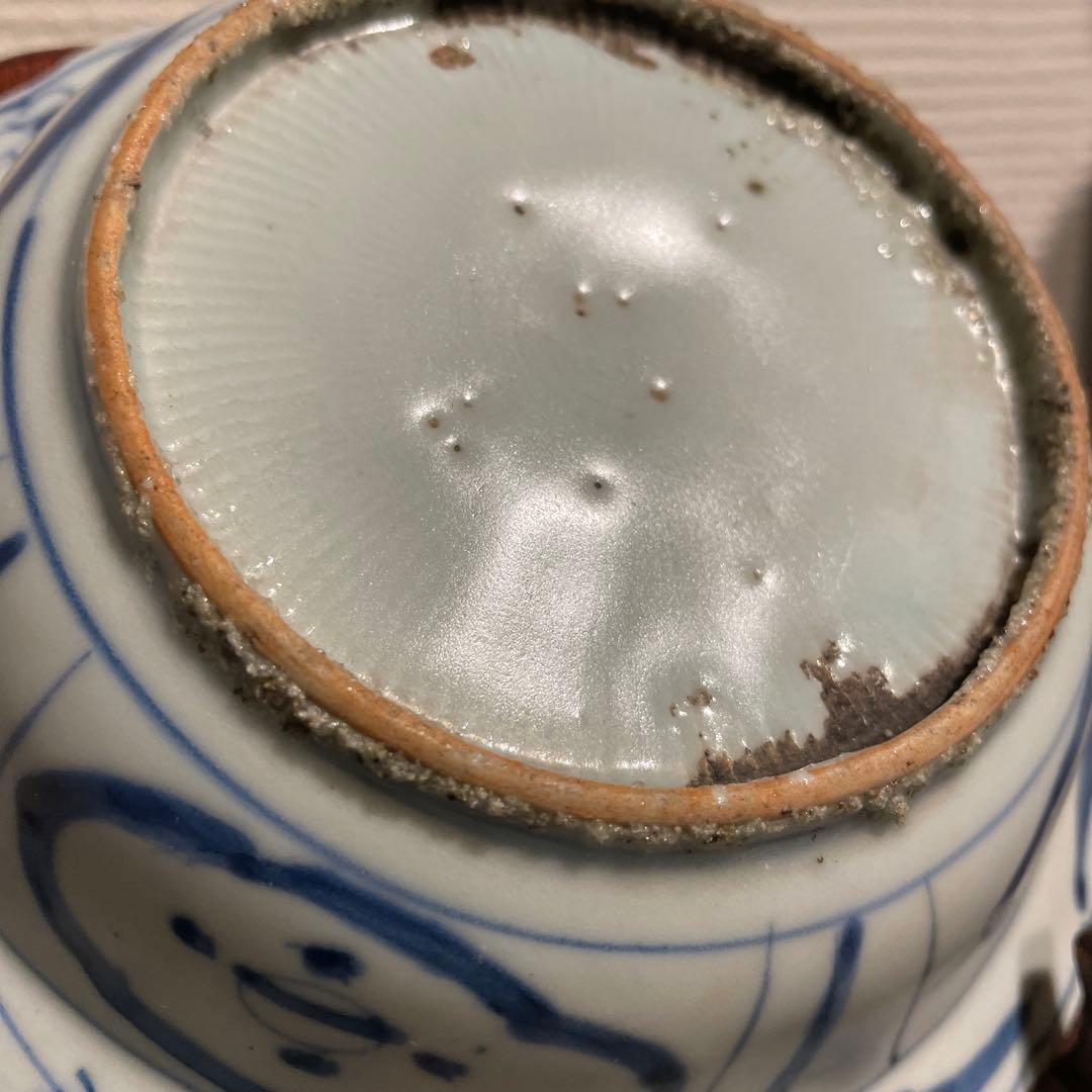 古染付 芙蓉手 兜鉢 茶道