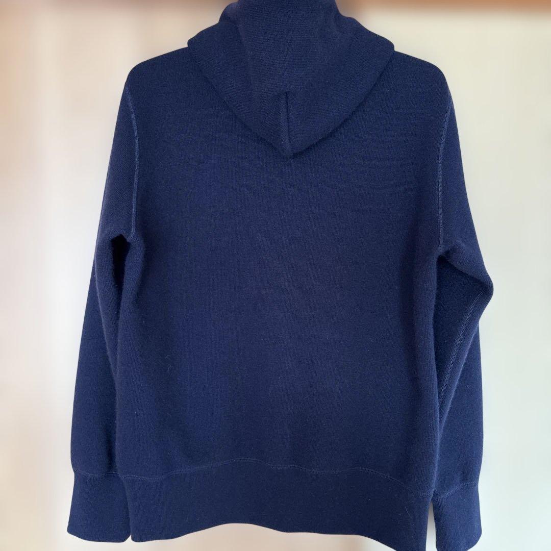 LOOPWHEELER ネイビー カシミヤジップアップパーカー M