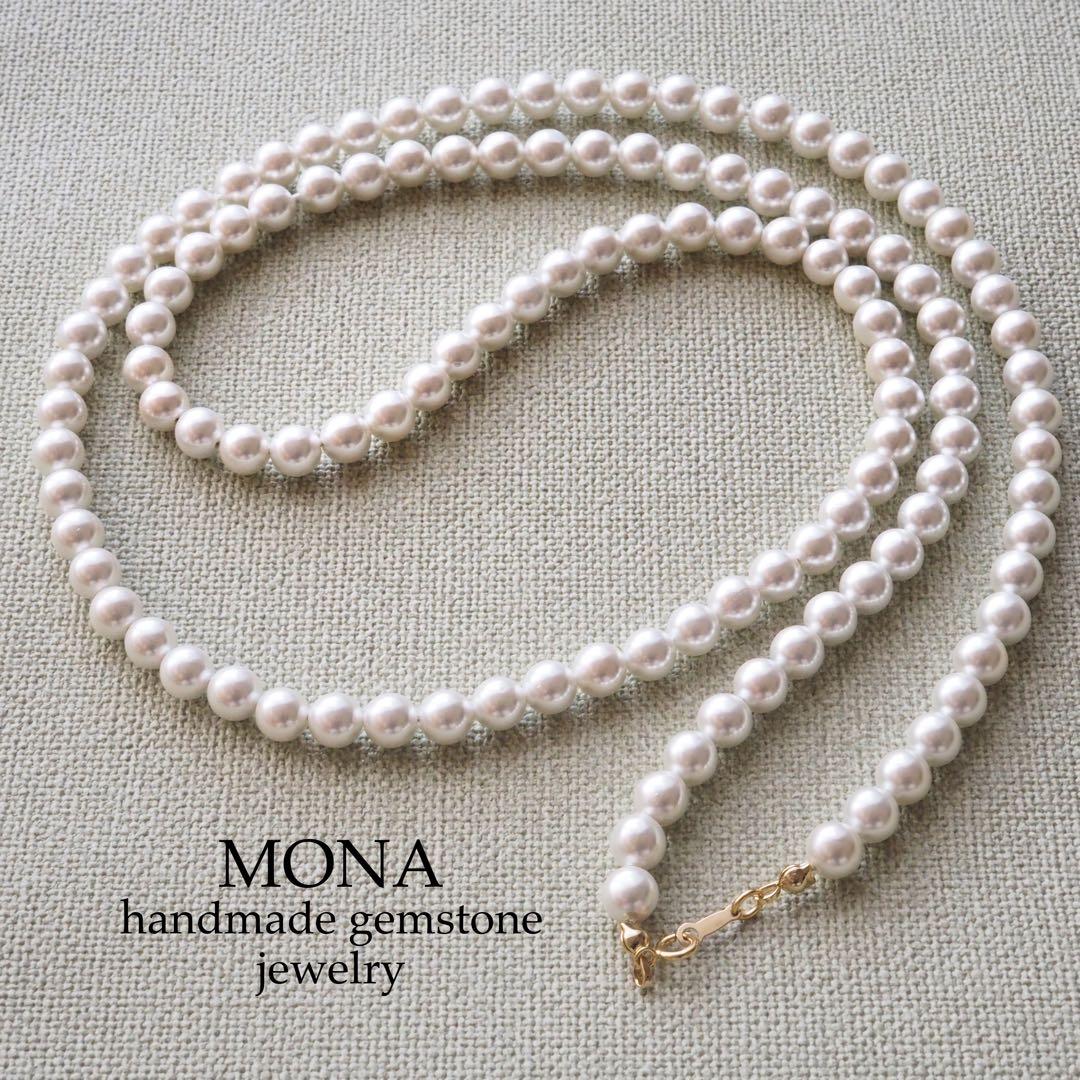 【TOMO】宝石質ローズクォーツのスライダーチェーンブレスレット