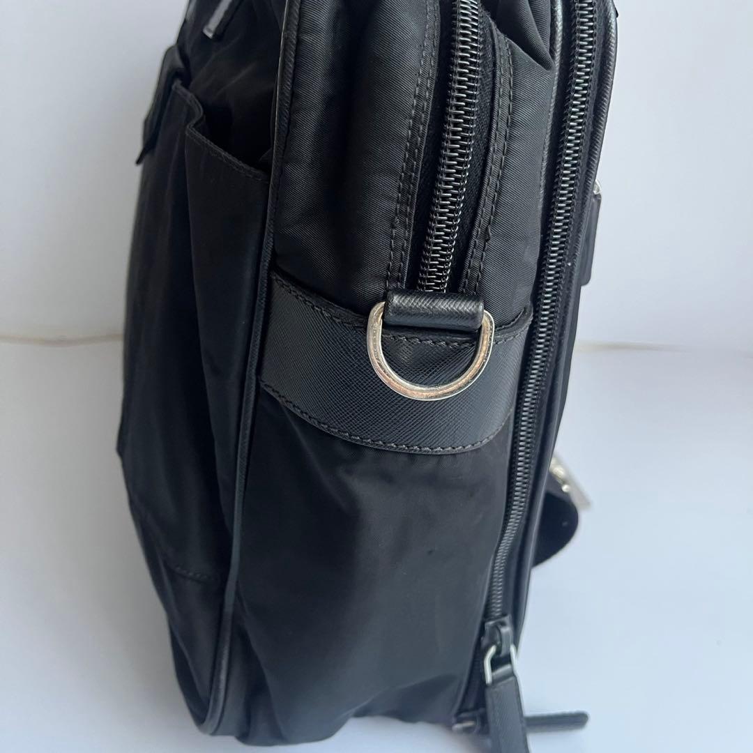✨️極美品✨️ PRADA ビジネスバッグ　ハンドバッグ　ナイロン　レザー　黒