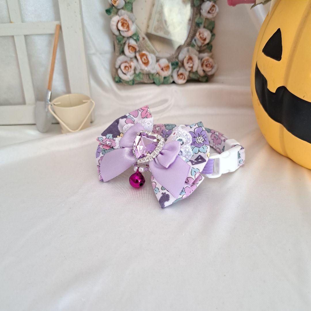 幅広シュシュ、ハロウィン限定、スイートロリータ(ブルー)わんちゃん猫