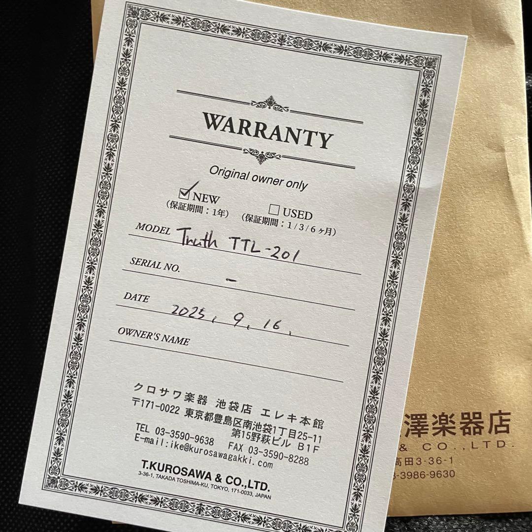 truth テレキャスタータイプ TTL-201 オーダー仕様 トゥルース 美品