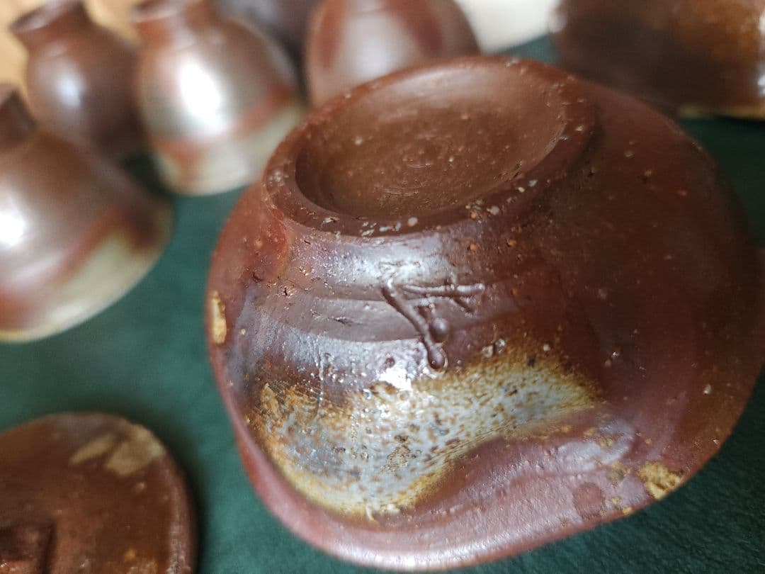 備前焼　宝瓶　茶器揃　煎茶器　共箱　未使用