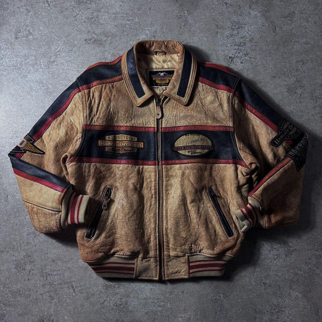 90s ハーレーダビッドソン フライトレザージャケット A-2 G-1 - メルカリ
