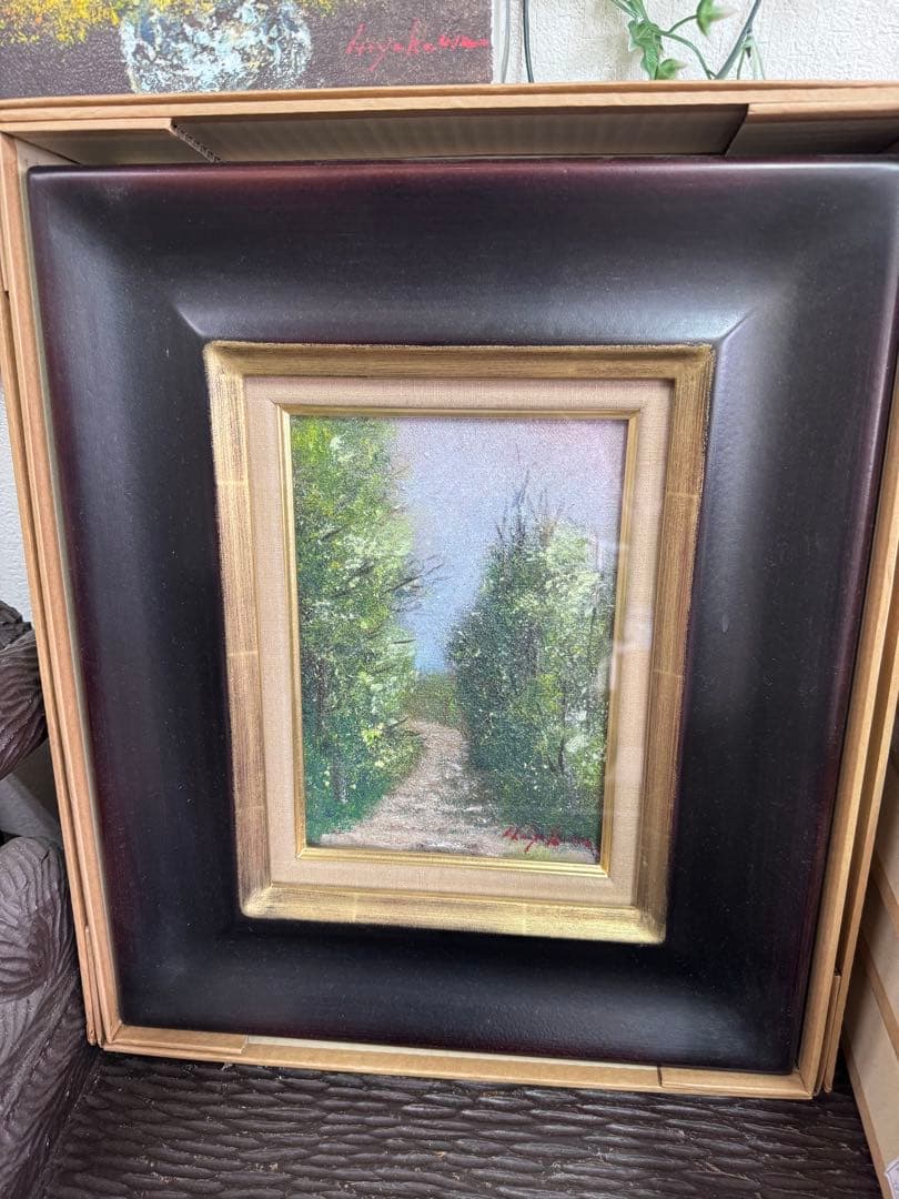 油彩画　早川佑市　SM高級額縁付き　新品未使用