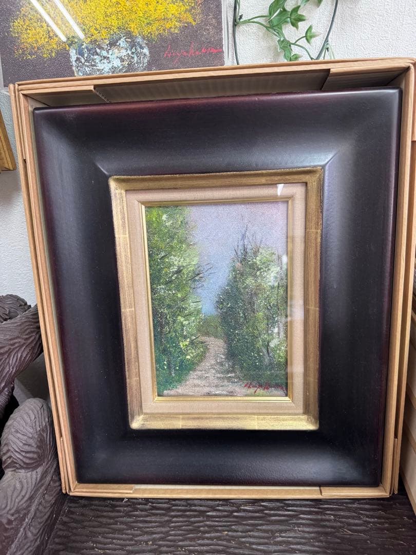 油彩画　早川佑市　SM高級額縁付き　新品未使用