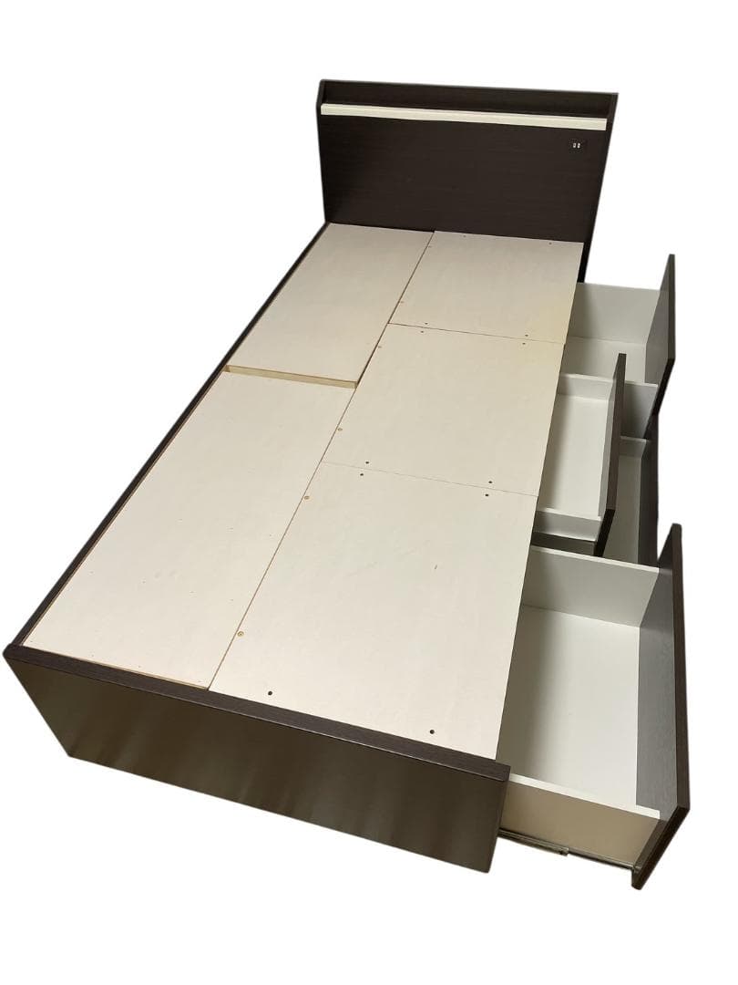 大阪京都限定 美品 ニトリ ベッドフレーム 収納4つ付き シングルサイズ