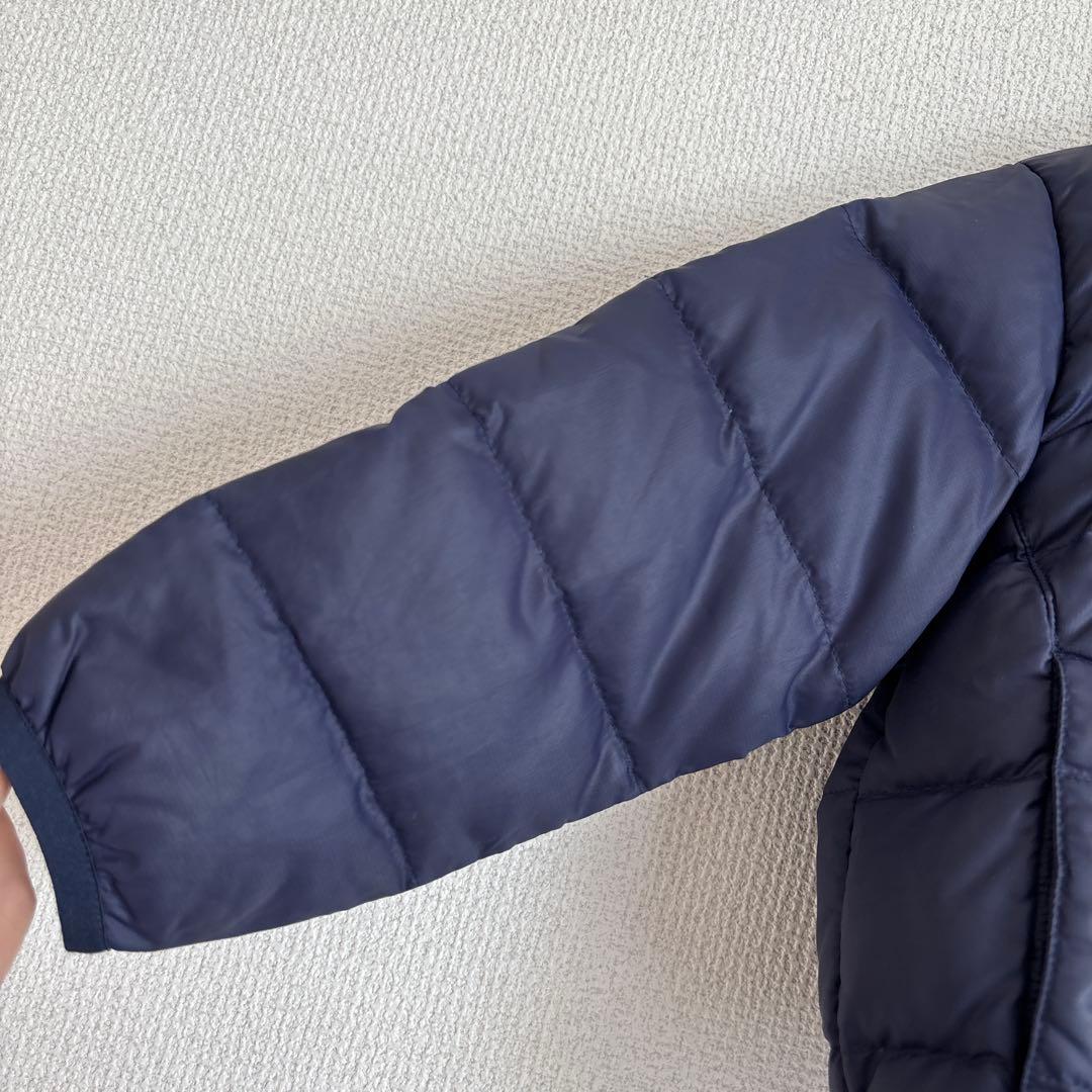 美品 ザノースフェイス ダウン ジャケット アウター キッズ ネイビー 90