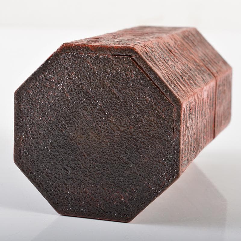 山中塗　塗師　前端峰春作　錆塗八角莨入　煙草入　共布共箱　V　R6369