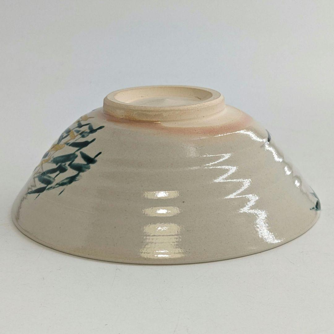 三浦竹軒 京焼 引舟図平茶盌 共箱共布 清水焼 色絵金彩