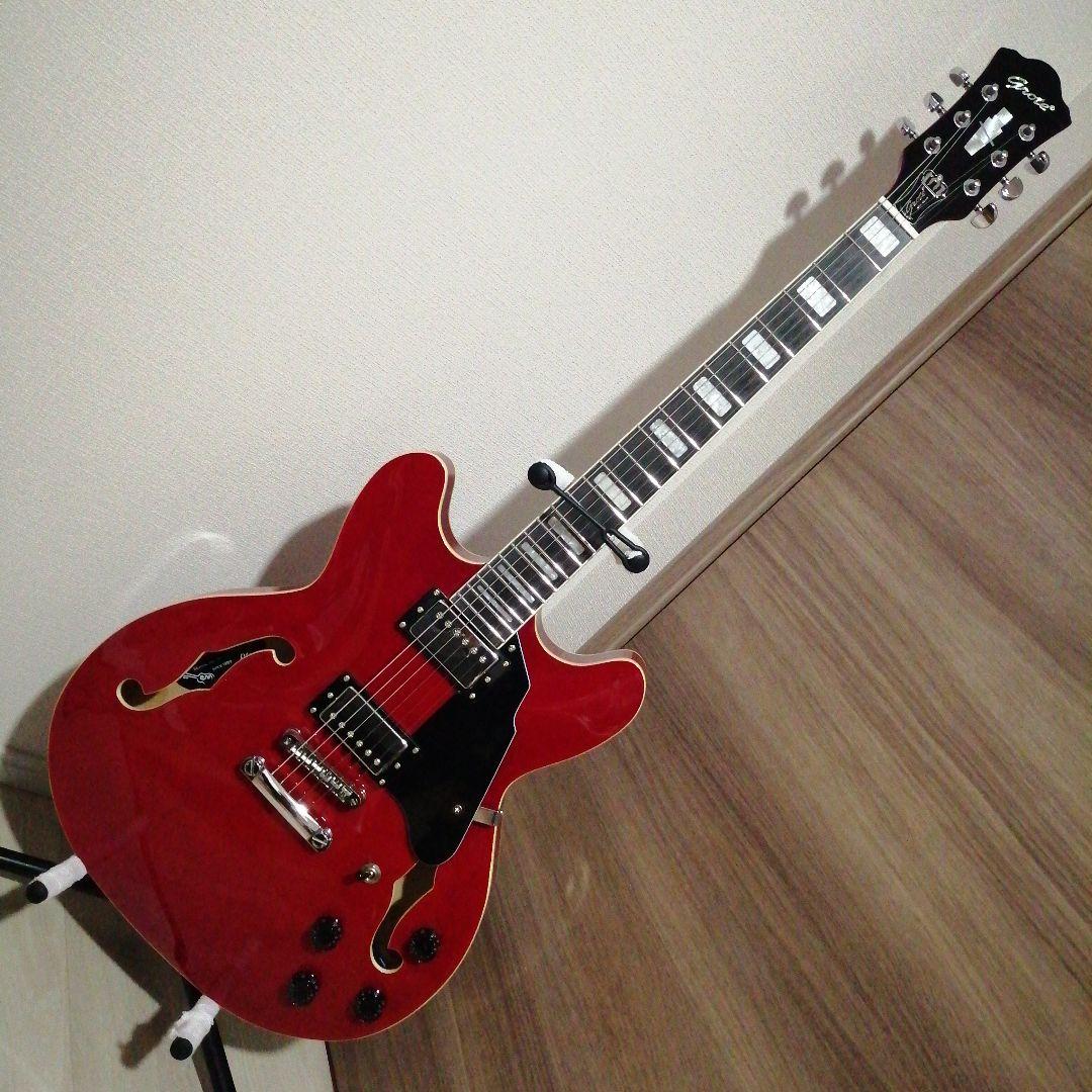 Grote セミアコースティックギター レッド Grote セミアコースティック
