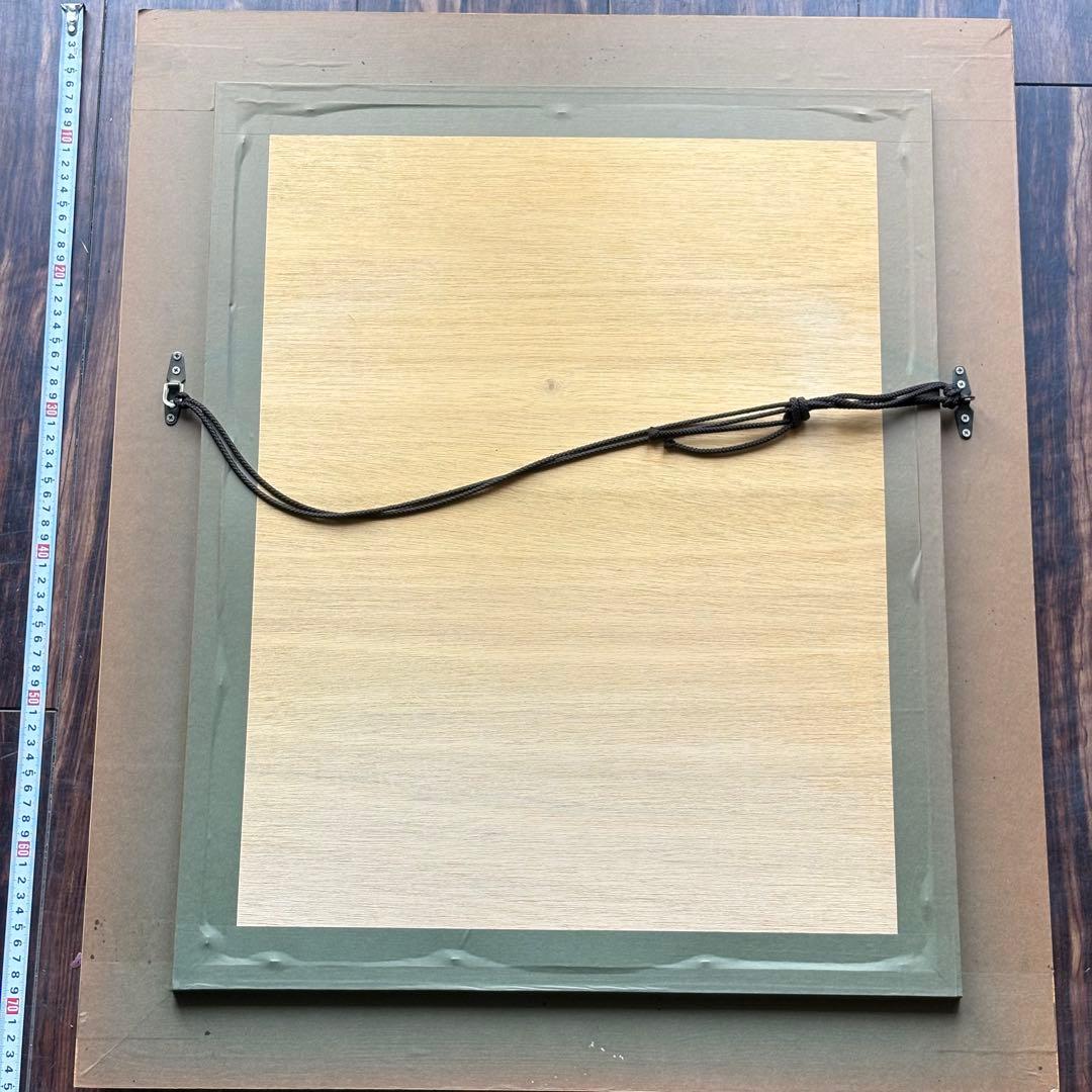 絵画　作者不詳　夕陽に映えるお花畑　油彩画