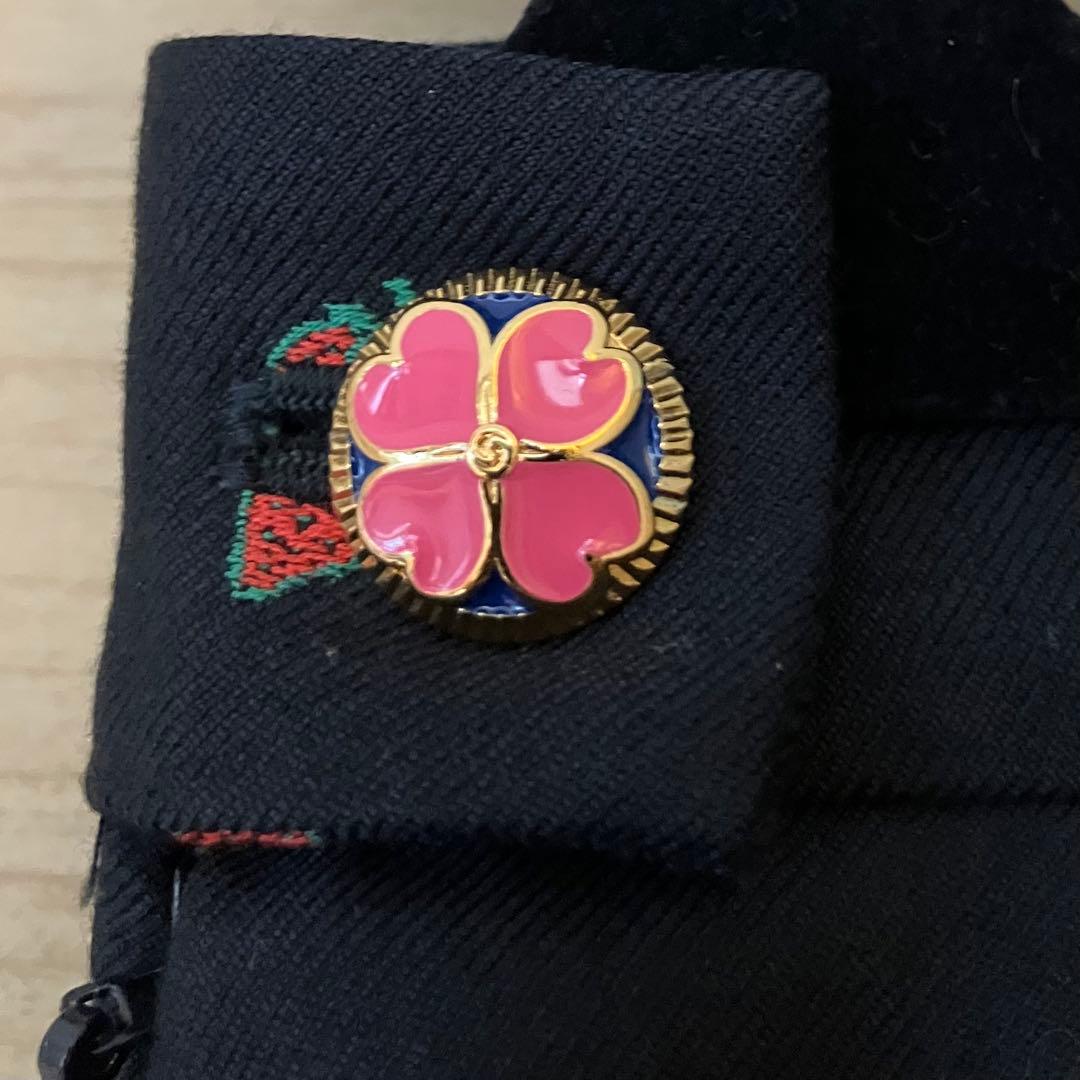 【GUCCI】いちご柄ネイビースカート