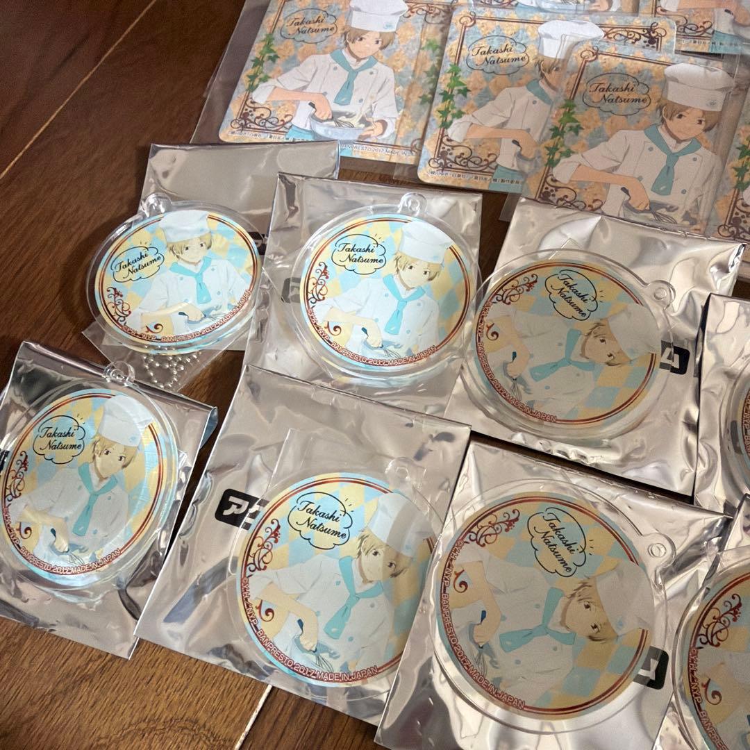 夏目友人帳　夏目貴志　一番くじ　一番カフェ　アクリルチャーム　コースター　セット