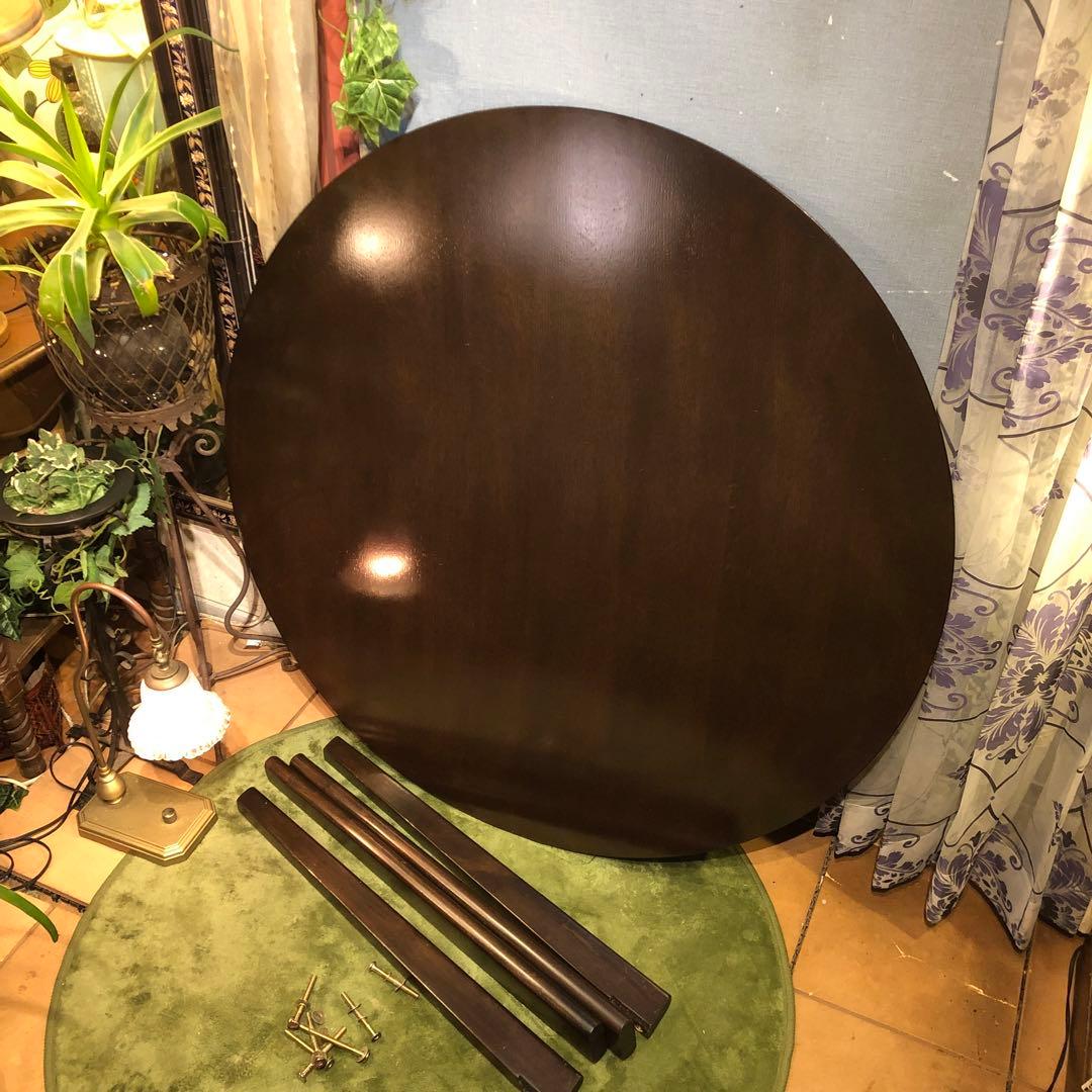 北欧スタイル　OAK オークテーパードレッグテーブル　丸テーブル