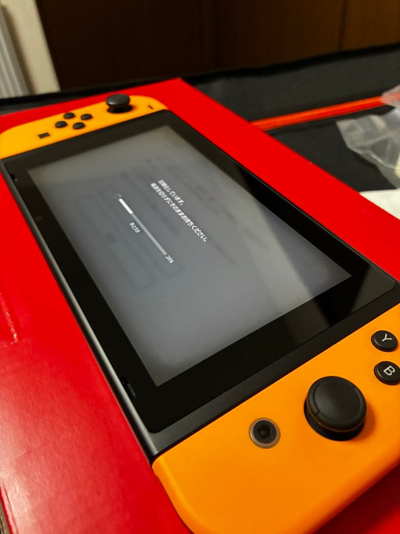 ニンテンドースイッチ　オレンジ　付属品、箱有り　ver.19.0.1