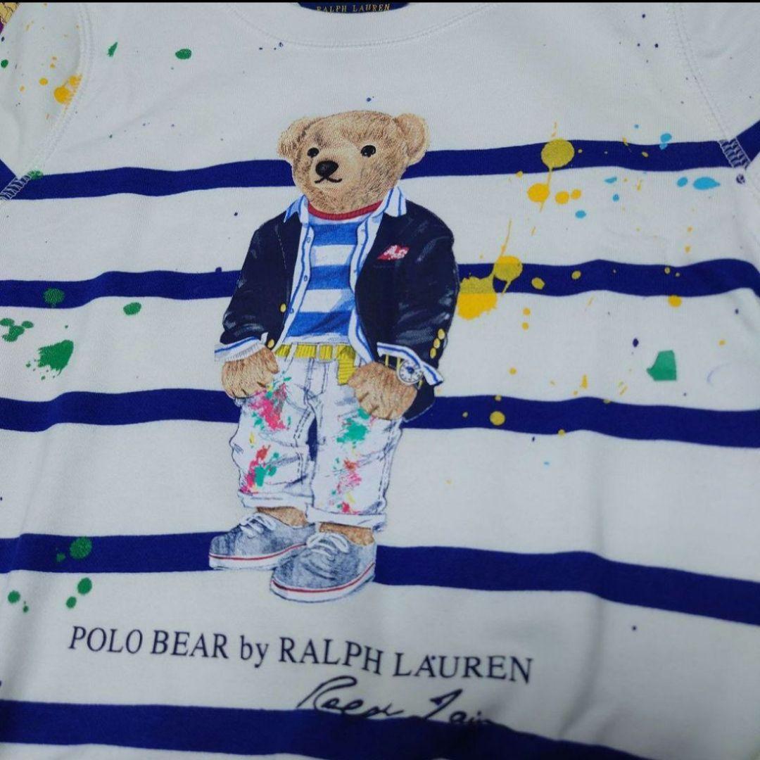 ラルフローレン　ポロベアペンキ柄トレーナー　GIRLS S130サイズ