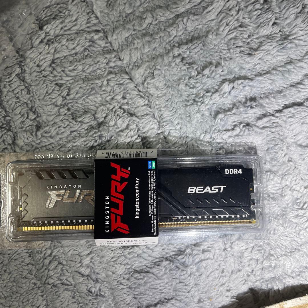 メモリー KINGSTON FURY BEAST 32GB DDR4 Kingston 32GB FURY Beast RGB DDR4 3200 MHz KF432C16BB1AK2/32 B&H