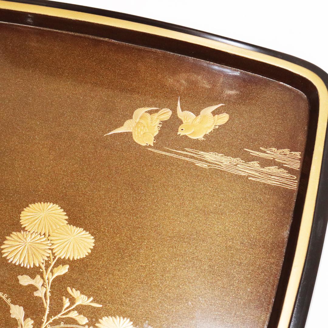 蒔絵 金彩 漆器 重箱 4段 梨地 岡持ち 木製 木箱付き