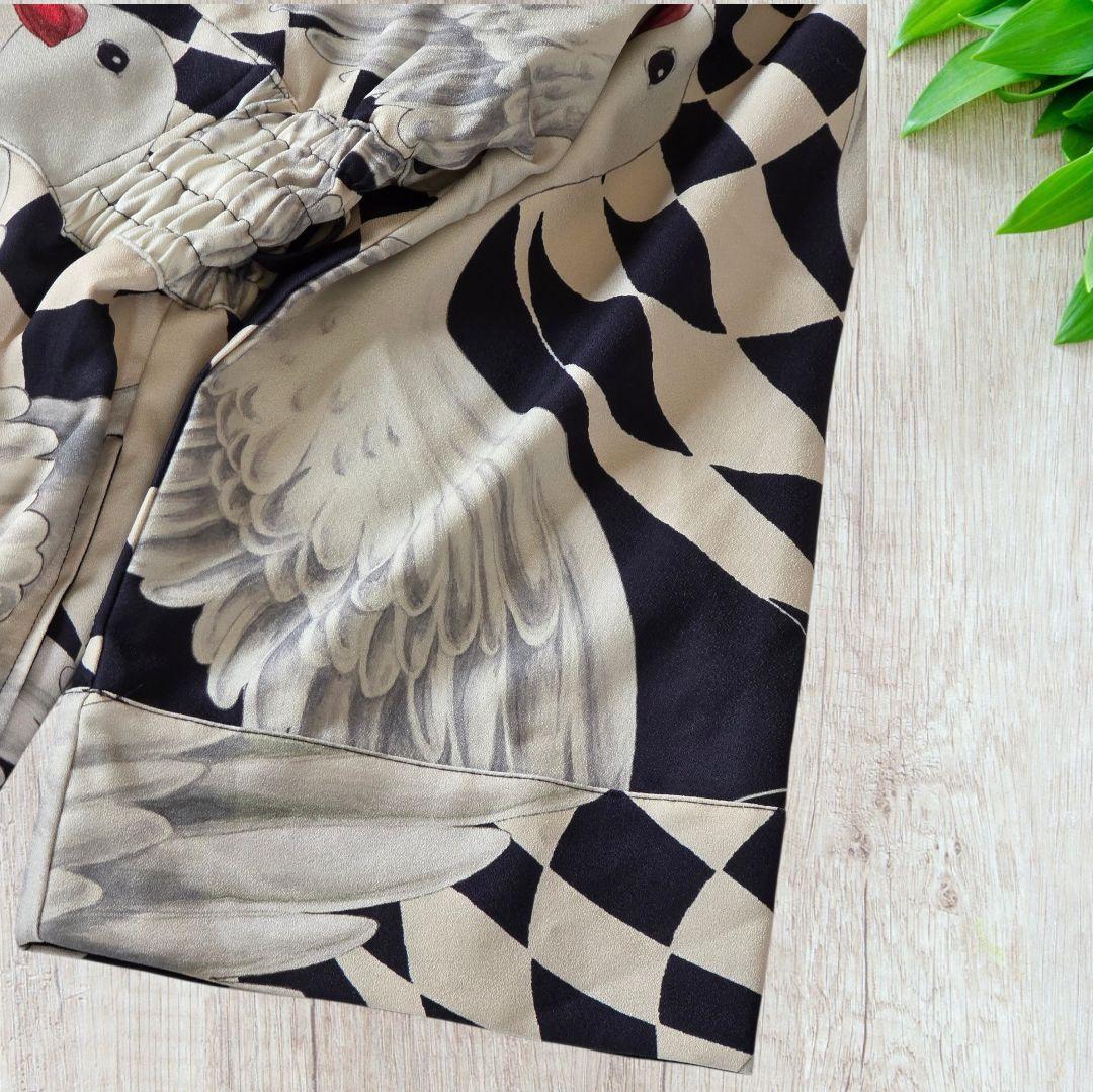 重宗玉緒 コラボ ワンピース 着物 鳩 冬 和装 和服 カジュアル 現代