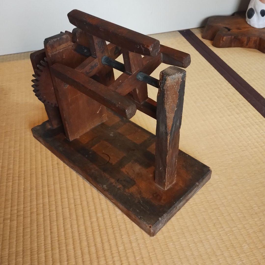 骨董 アンティーク 座繰り機 糸巻き機